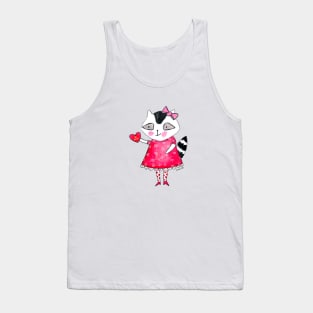 Valentine Raccoon Tank Top